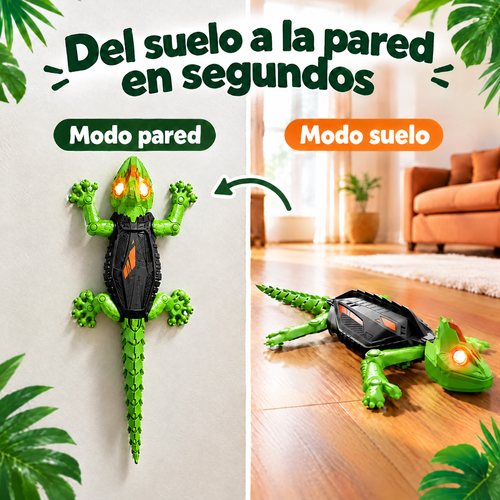 Gecko Junglo en modo pared y modo suelo